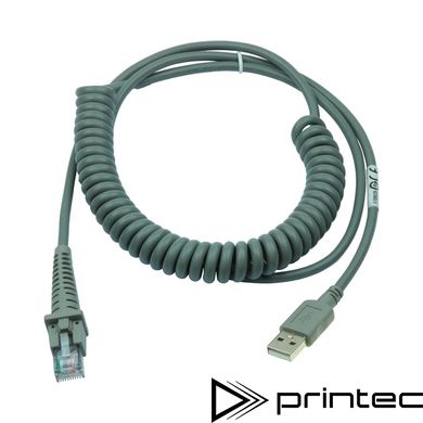 Coiled 2m USB провод для сканера штрих кодов Datalogic (90A052043)