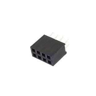 Роз'єм дворядний PBS 2x4P гніздо на плату 2*4PIN 2.54мм Чорний