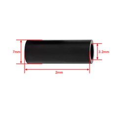 Пластиковая проставка 2мм под болт M3 Ø7*3.2*2 Черная изоляционная колонна ABS