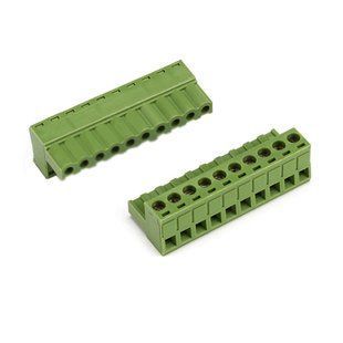 Клемна колодка з гніздом KF2EDGK-10P, 10 контактів, крок 5.08мм, гвинтовий вставний термінал, 10PIN