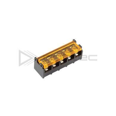 Клеммная колодка HB9500-5P барьерная 9.5мм с откидной крышкой, 30A, 300V, 5 PIN