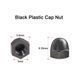 Пластикова гайка ковпачкова М3 Чорна нейлонова з ковпачком M3 Black plastic nut with cap