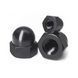 Пластиковая гайка колпачковая М3 Черная нейлоновая с колпачком M3 Black plastic nut with cap