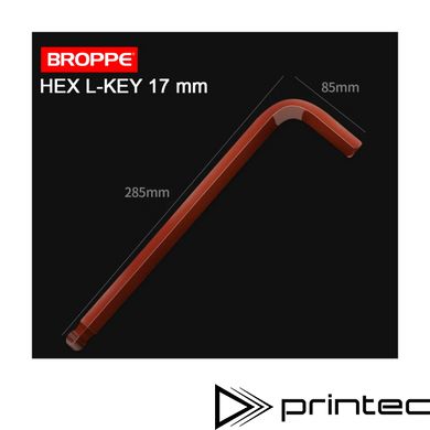 Ключ шестигранний 17 мм Г-подібний BROPPE Hex 285*85мм