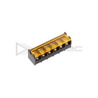 Клеммная колодка HB9500-6P барьерная 9.5мм с откидной крышкой, 30A, 300V, 6 PIN