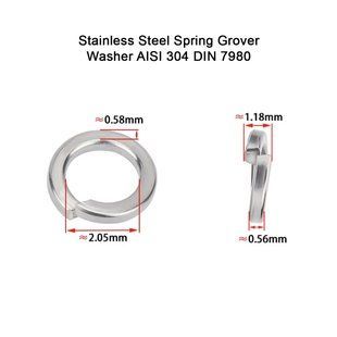 Нержавіюча пружинна шайба М2 гровер Spring Grover Washer M2 DIN 7980 AISI 304