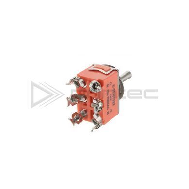 Переключатель E-TEN 1322 тумблер, 6 контактов, 3 позиции, On-Off-On, 15A, 250VAC