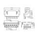 Разъём XH2.54-8P Папа SMD 8PIN