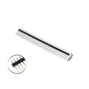 Роз&rsquo;єм PLS штирьовий однорядний прямий 2.54 мм, мідь, довжина 15 мм, 1x40 PIN