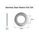 Нержавіюча шайба M5 DIN 125 сталь A2 M5x25x2 Stainless Steel Washer AISI 304