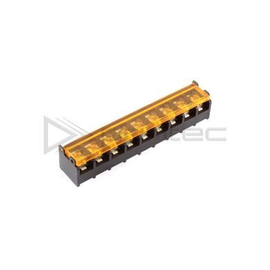 Клеммная колодка HB9500-9P барьерная 9.5мм с откидной крышкой, 30A, 300V, 9 PIN