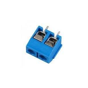 Соединительный винтовой клеммник KF301-2P 5.0мм синий 300V 16A 2PIN