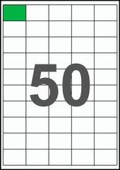 40×28мм Самоклеючий папір А4, 50 Етикеток на листі, Упаковка 100 листів