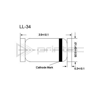 Диод стабилитрон ZMM5V1 регулятор напряжения 5.1В 0.5Вт, LL-34 1206