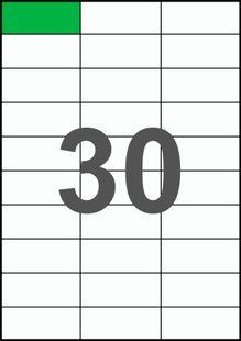 70&times;29,7мм Самоклеящаяся бумага А4, 30 Этикеток на листе, Упаковка 100 листов