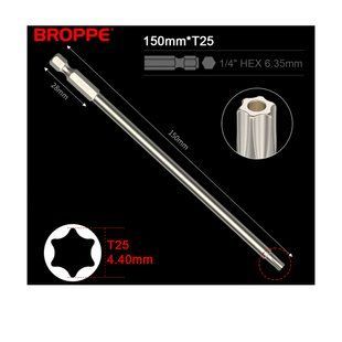 Біта T25 TORX BROPPE L=150мм посилена 1/4" HEX
