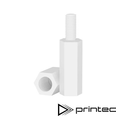 Пластиковая стойка гайка винт 10мм + 6мм М3 резьбовая проставка M3*10+6 Белая нейлоновая межплатная изоляционная колонна