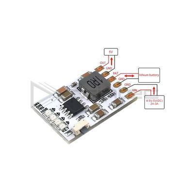 Модуль зарядки 2А, 5В для литиевых батарей 4.2V 18650 / 21700