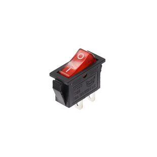 Перемикач KCD3 з прозорою червоною кришкою, 2 контакти, 2 позиції, On-Off, 220V