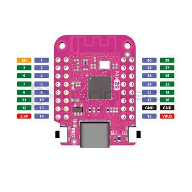 Плата розробки ESP32-S2 S2 Mini V1.0.0, 4 МБ флеш, 2 МБ PSRAM, Wi-Fi, Type-C для IoT