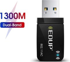 USB Wi-Fi Адаптер EDUP AC1300M Mini USB WiFi Adapter, 802.11 AC, USB 3.0 6955690005405 фото