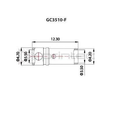 Разъем типа "банан" GC3510-F 25A мама позолоченный для авиамоделей/моторов