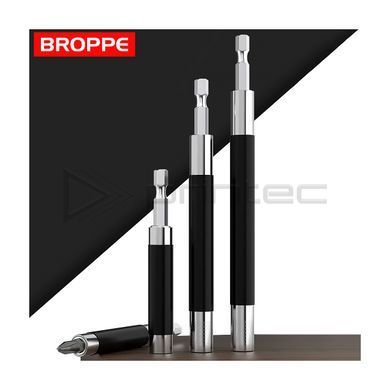 Телескопічний подовжувач для біт магнітний L=140мм 1/4" HEX BROPPE