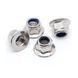 Нержавеющая фланцевая гайка М3 самоконтрящаяся Stainless Steel A2 Self-Locking Nut M3 with Flange DIN 6927 AISI 304