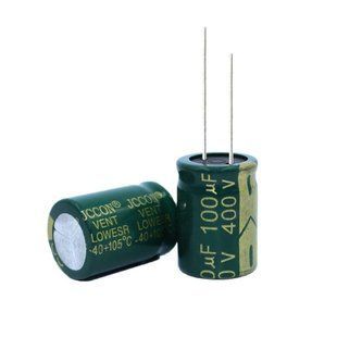 Конденсатор електролітичний JCCON 100мкФ 400В 18&times;30 мм LowESR 105&deg;C