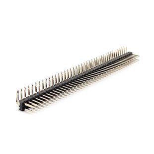 Роз&rsquo;єм PLD штирьовий дворядний кутовий 2.54 мм, позолочений, 2x40 PIN