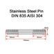 Нержавіюча шпилька М6 L=150мм з різьбовим кінцем M6x150 Stainless Steel A2 Pin DIN 835 AISI 304