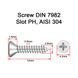 Нержавіючий саморіз М2.6 12мм із потайною головкою і шліцем PH, шуруп M2.6x12 DIN 7982 AISI 304 Screw