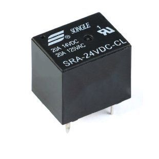 Реле Songle SRA-24VDC-CL 20A 24В 5 контактів T74 чорний