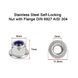 Нержавіюча фланцева гайка М5 самоконтруюча Stainless Steel A2 Self-Locking Nut M5 with Flange DIN 6927 AISI 304