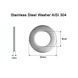 Нержавіюча шайба M6 DIN 125 сталь A2 M6x20x1 Stainless Steel Washer AISI 304