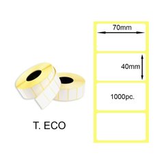 Термоетикетка 70х40 мм 1000шт. Т.ЕКО (T.ECO Thermal Labels) , Термоэтикетка 70х40 мм 1000шт. Т.ЕКО (T.ECO Thermal Labels)
