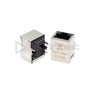 Разъем RJ45 HR911105A с LED, сетевой изоляционный трансформатор, одинарный порт