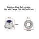 Нержавіюча фланцева гайка М6 самоконтруюча Stainless Steel A2 Self-Locking Nut M6 with Flange DIN 6927 AISI 304