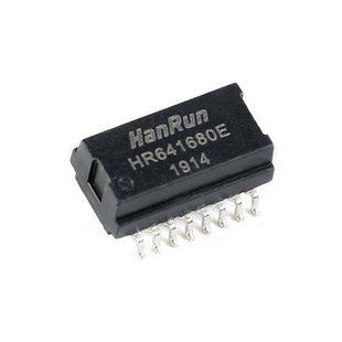 Однопортовий мережевий трансформатор HanRun HR641680E SMD 16-PIN