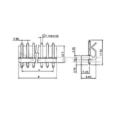 Разъем-коннектор B10P-CH Папа, прямой штекер, CH 3.96 мм, 10 PIN