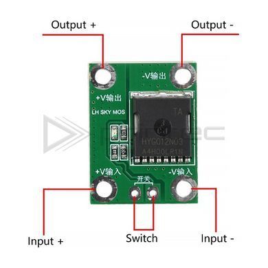 Модуль перемикача MOSFET HYG012N03, силовий ключ 100А, 5-26V, PWM