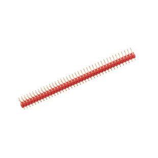 Дворядна гребінка контактів PLS 2x40P 2.54mm Червона