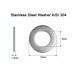 Нержавіюча шайба M5 DIN 125 сталь A2 M5x12x1.5 Stainless Steel Washer AISI 304