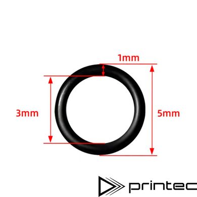 Гумова прокладка 5мм Ø5мм*1мм, чорне ущільнююче кільце