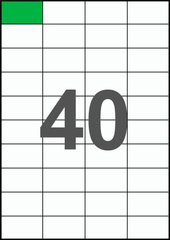 52,5×29,7мм Самоклеящаяся бумага А4, 40 Этикеток на листе, Упаковка 100 листов