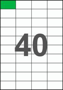 52,5&times;29,7мм Самоклеящаяся бумага А4, 40 Этикеток на листе, Упаковка 100 листов