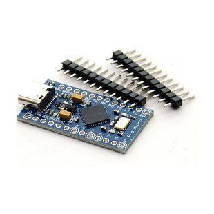 Плата розробки ATmega32U4 Pro Micro, 8-біт AVR 16 МГц, 32KB Flash, USB Type-C