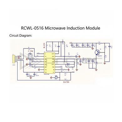 Модуль датчика движения RCWL-0516, микроволновый радар Доплера, до 7 м, 4-28В