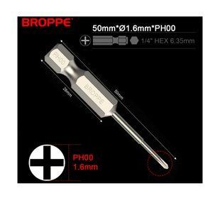 Біта PH00 L=50мм &Oslash;1.6 для шуруповерта та гайковерта посилена 1/4" HEX BROPPE