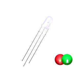 Світлодіод двоколірний червоний / зелений 5 мм LED, матовий корпус, спільний анод, 3 PIN